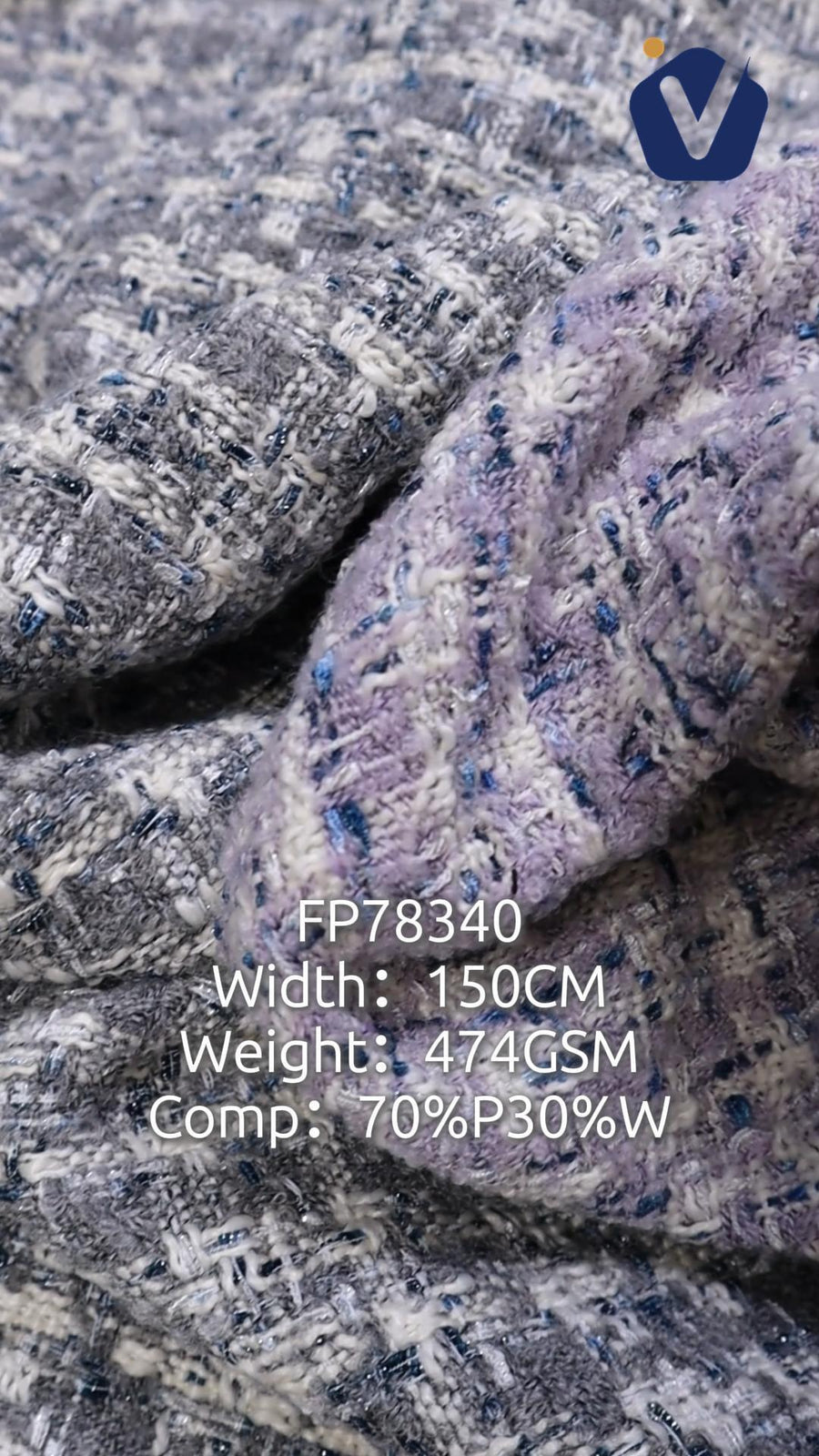 FP78340 / 343 / Chanel-style Tweed