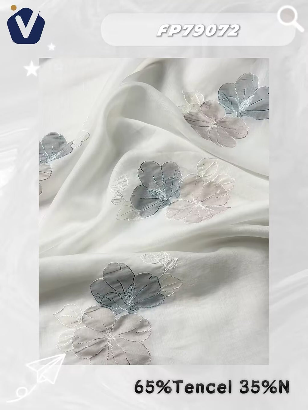 FP79072 / YX26042 / Embroidery Fabric fabric image