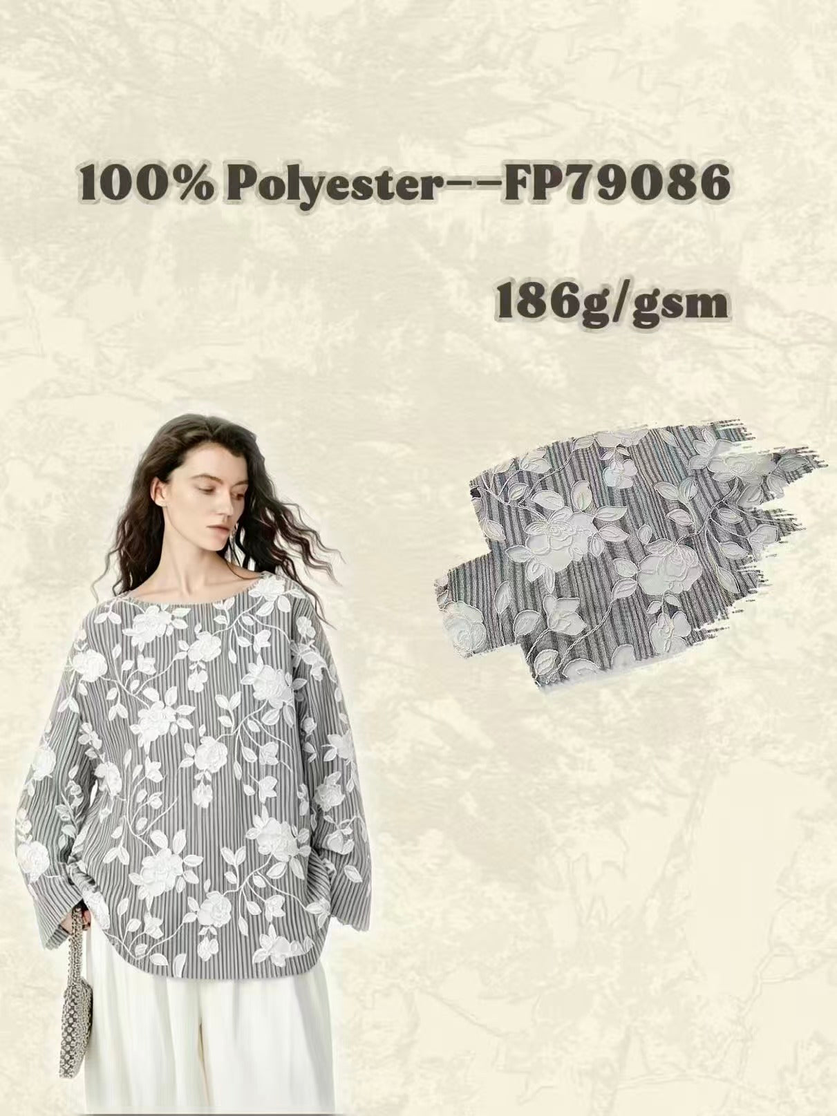 FP79086 / YX26010 / Embroidery Fabric fabric image
