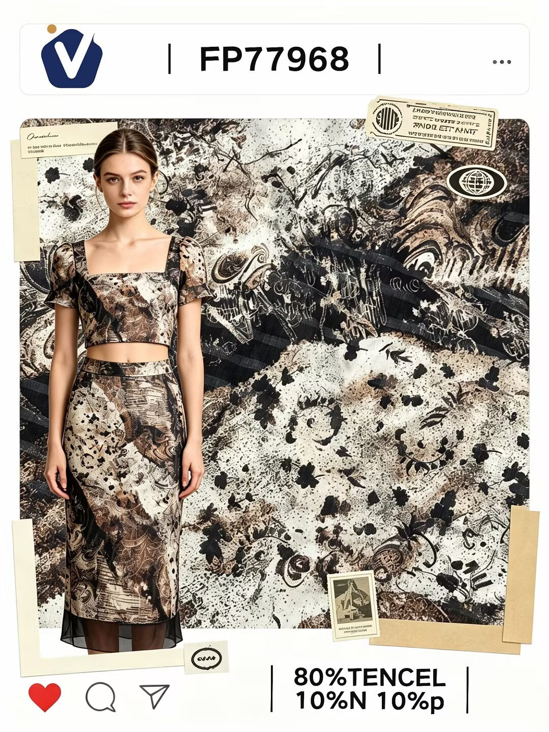 FP77968 / A605-3 / Processed Womenswear Fabric fabric image