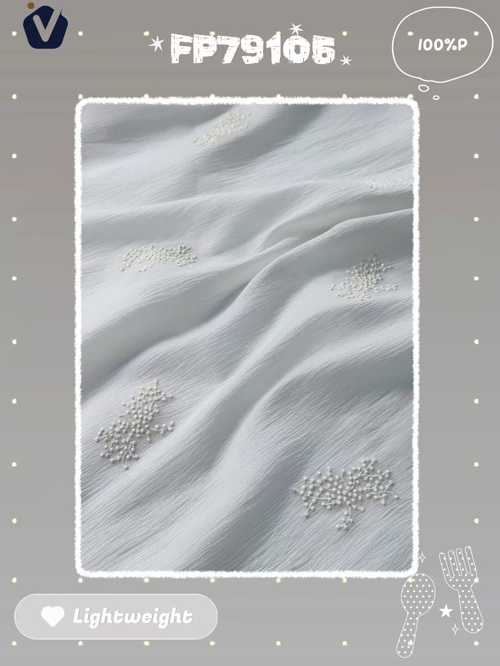 FP79105 / YX26028 / Embroidery Fabric fabric image
