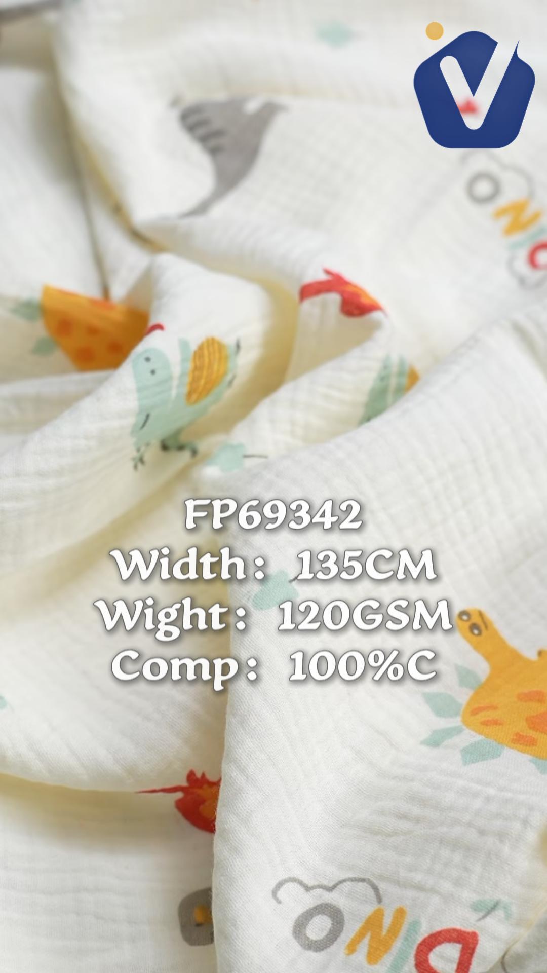FP69342 / Print / Baby Crinkle Printed Fabric fabric image