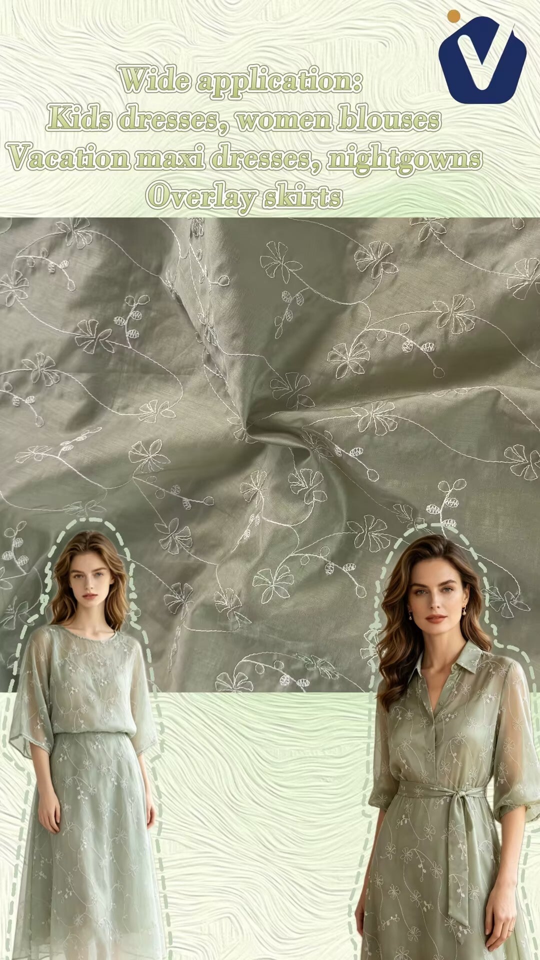 FP79077 / YX26049 / Embroidery Fabric fabric image