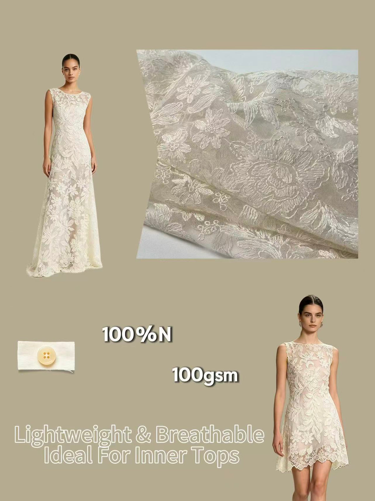 FP68349 / X1527 / Lace Embroidery fabric image