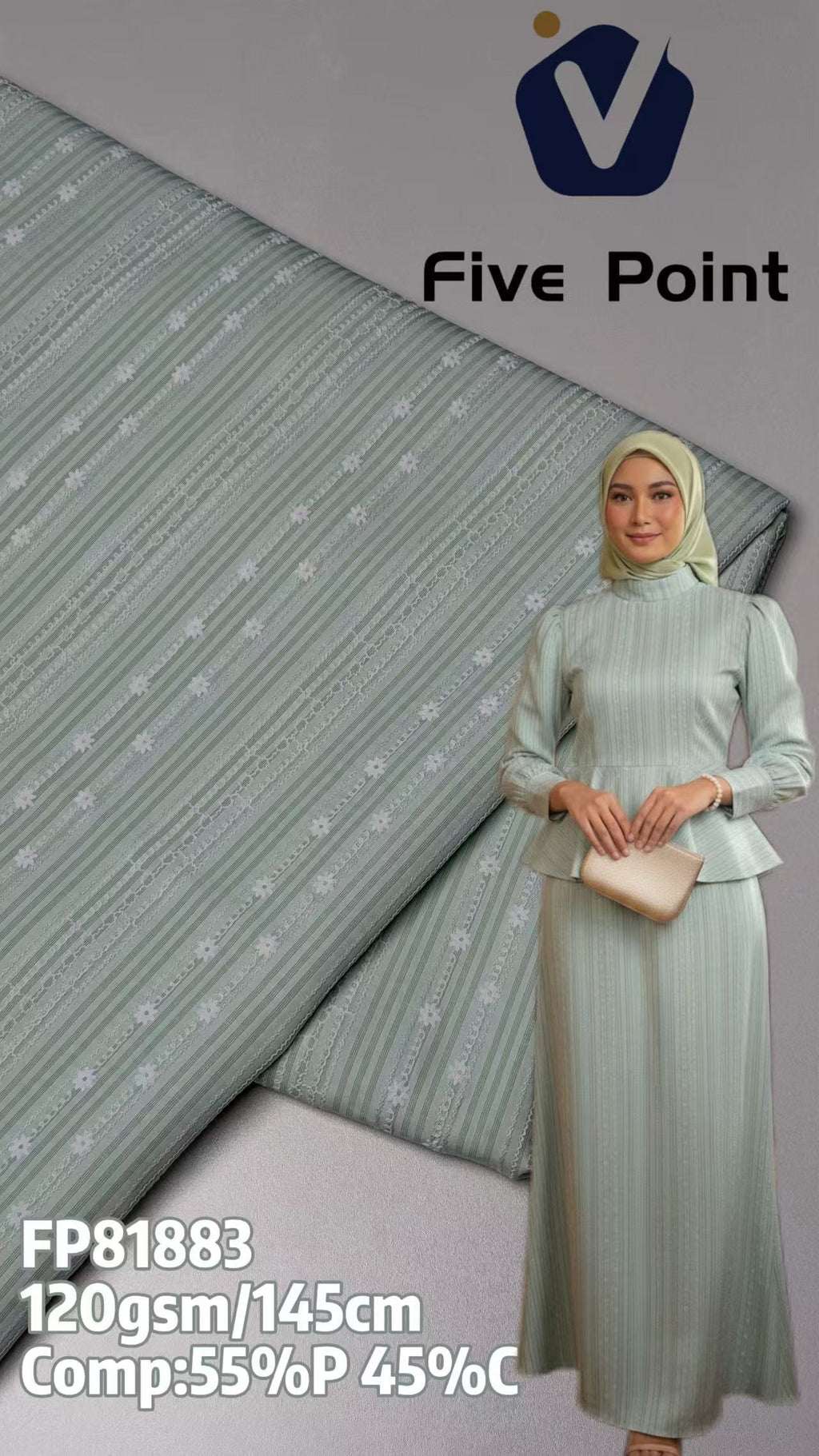 FP81883 / 5859# Embroidery / Stripe fabric image