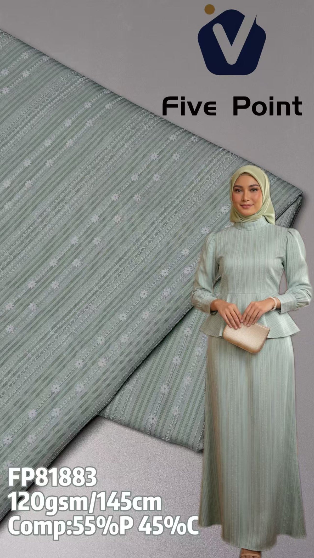 FP81883 / 5859# Embroidery / Stripe fabric image