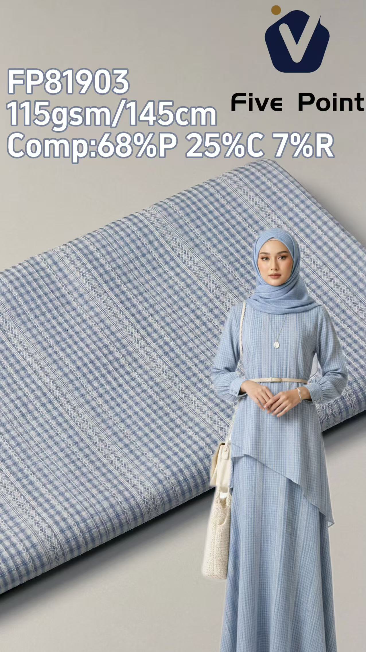 FP81903 / 6612# Embroidery / Stripe fabric image