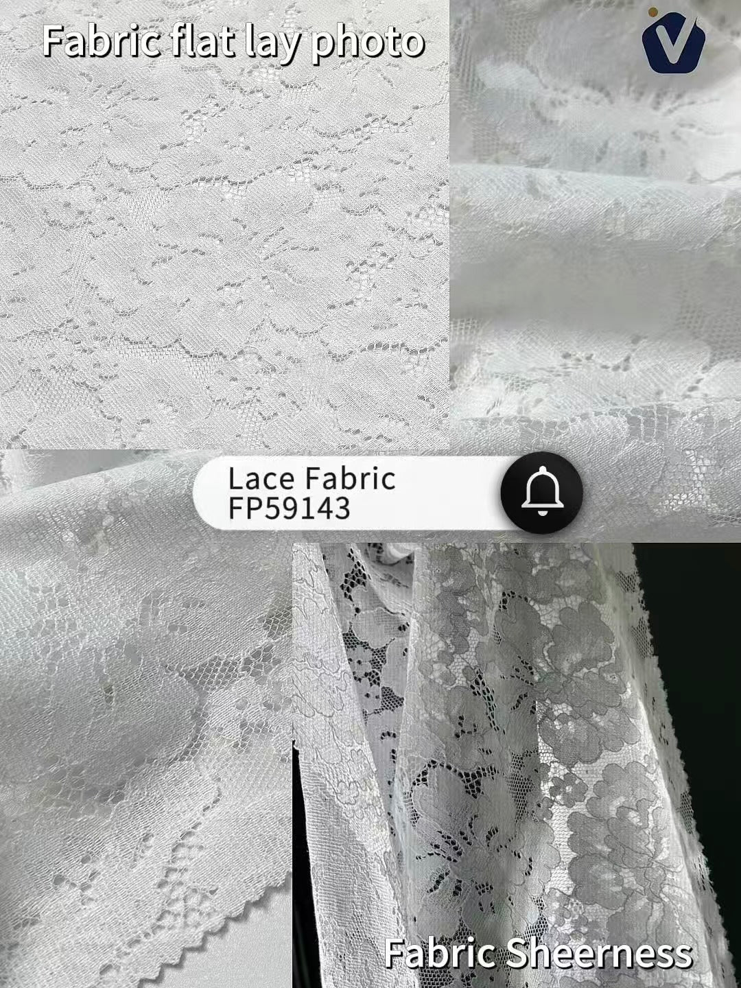 FP59143 / MP101-1 / Lace Embroidery fabric image