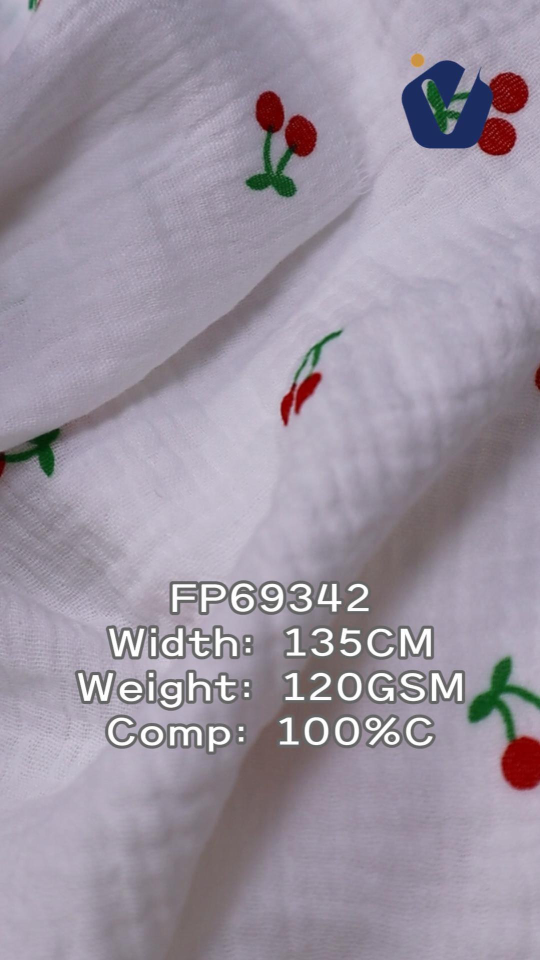 FP69342 / Print / Baby Crinkle Printed Fabric fabric image
