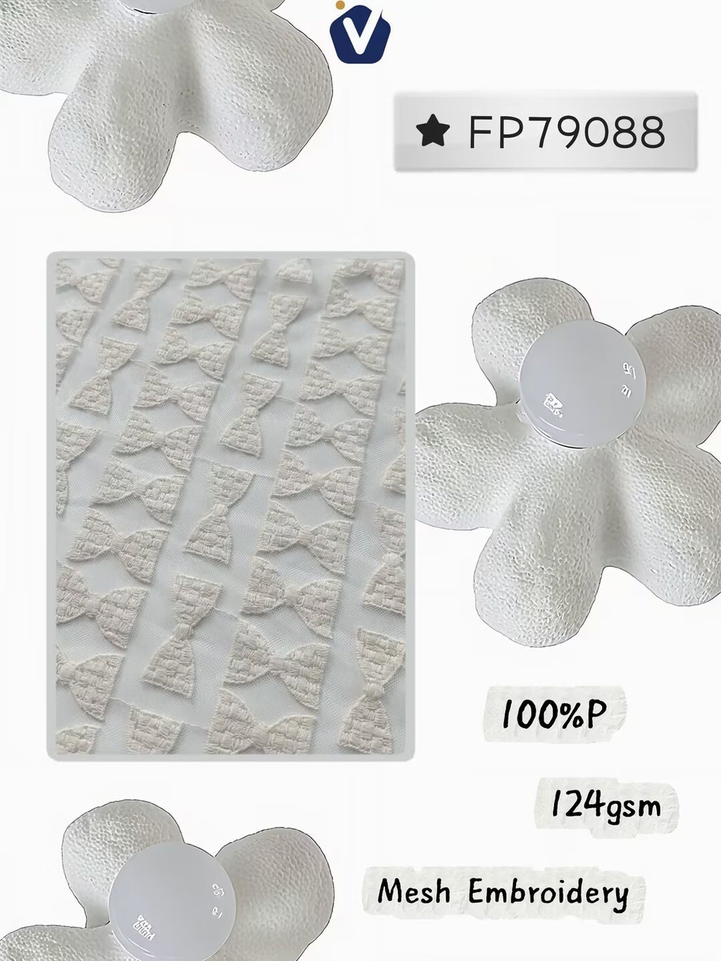 FP79088 / YX26052 / Embroidery Fabric fabric image