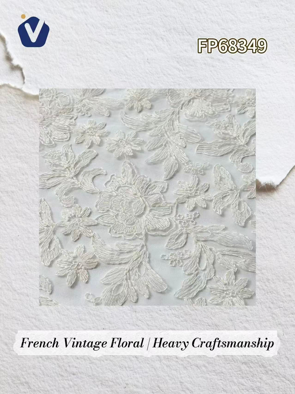 FP68349 / X1527 / Lace Embroidery fabric image