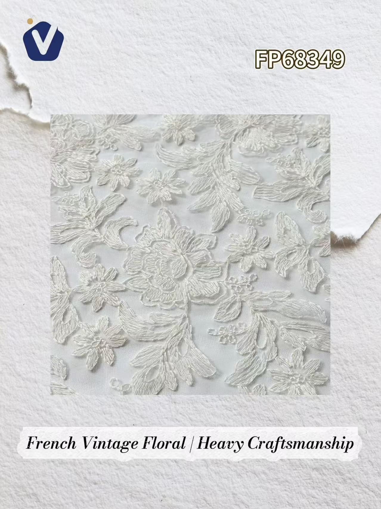FP68349 / X1527 / Lace Embroidery fabric image