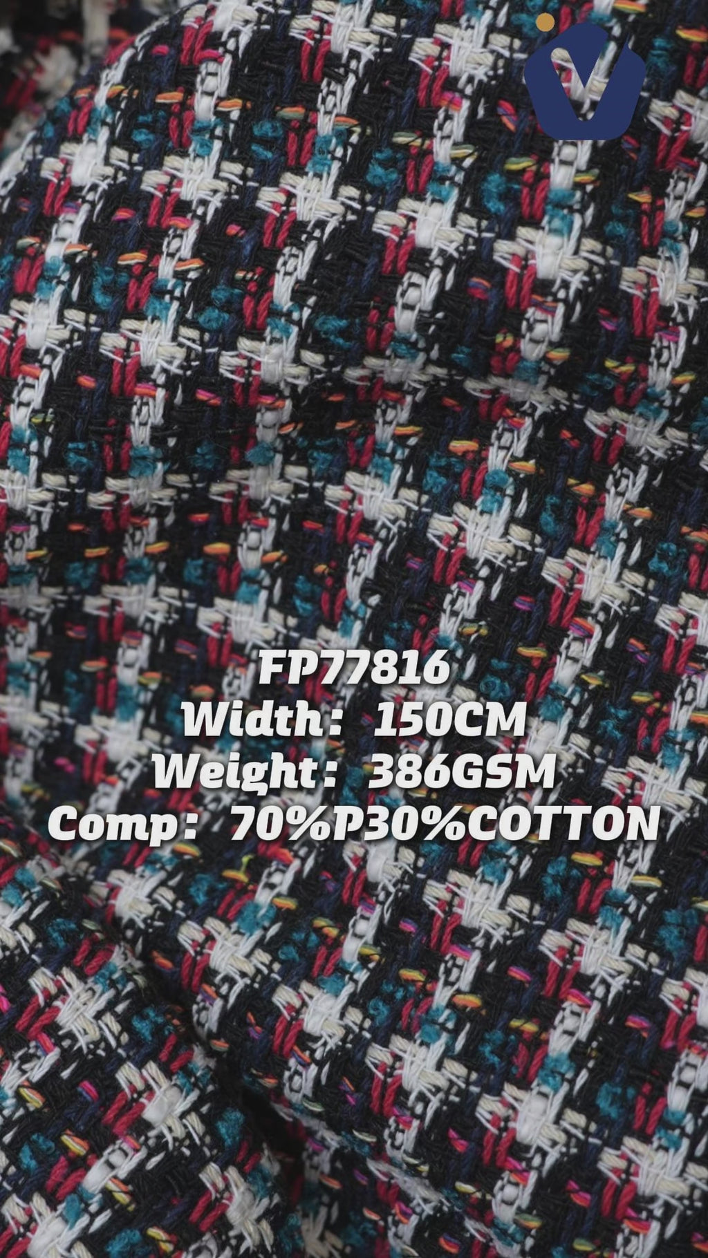 FP77816 / 316 / Chanel-style Tweed fabric video