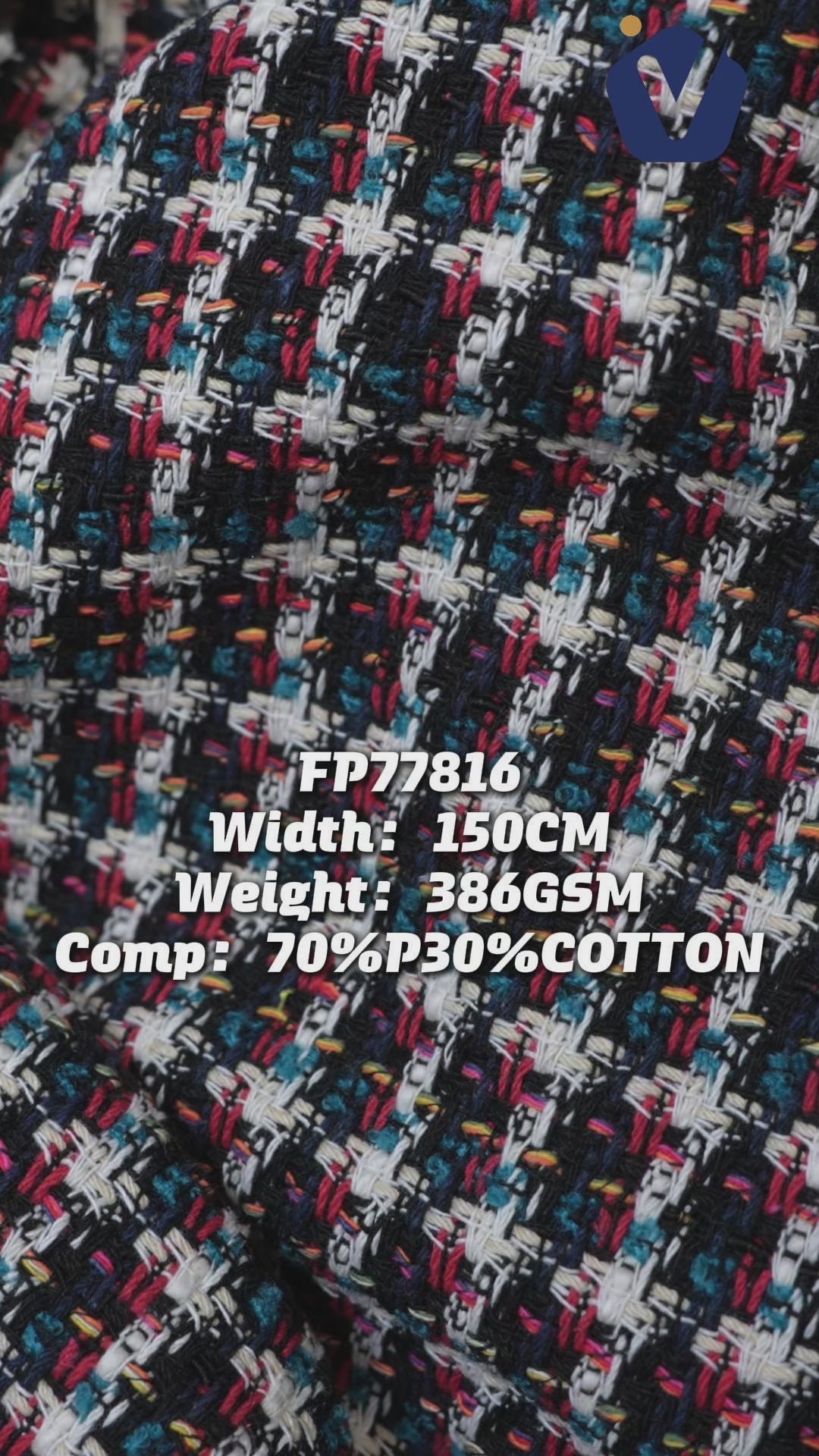 FP77816 / 316 / Chanel-style Tweed fabric video