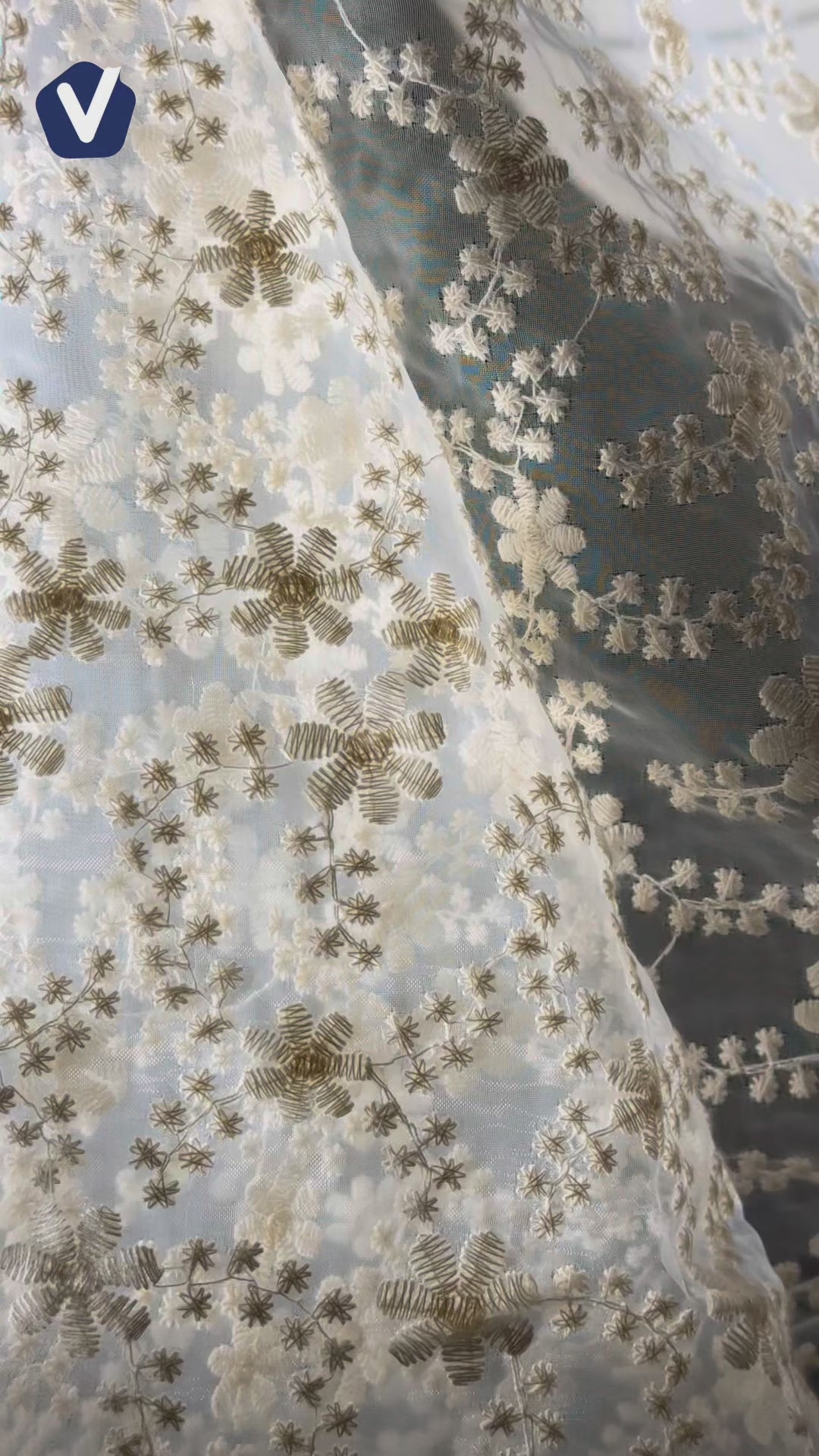 FP70271 / X1533 / Lace Embroidery fabric video