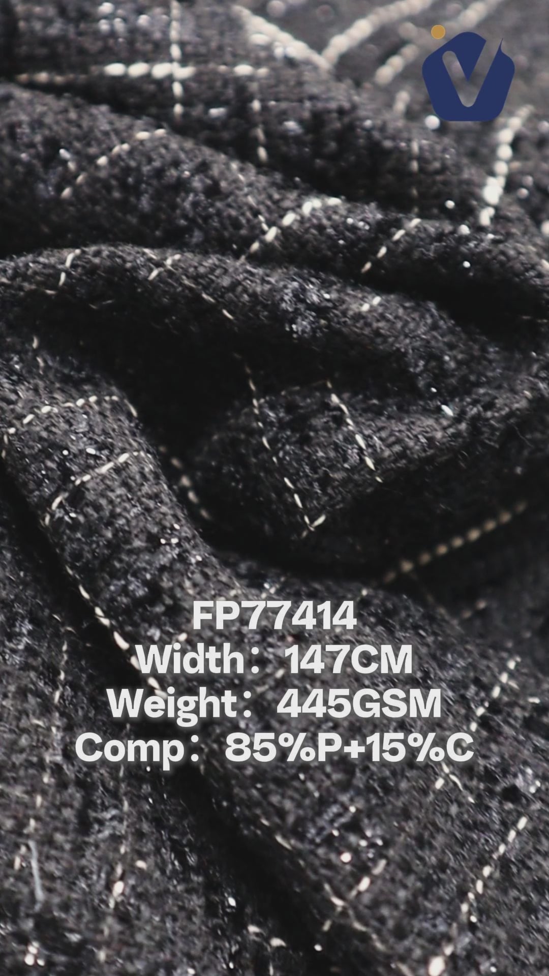 FP77414 / 350 / Chanel-style Tweed fabric video