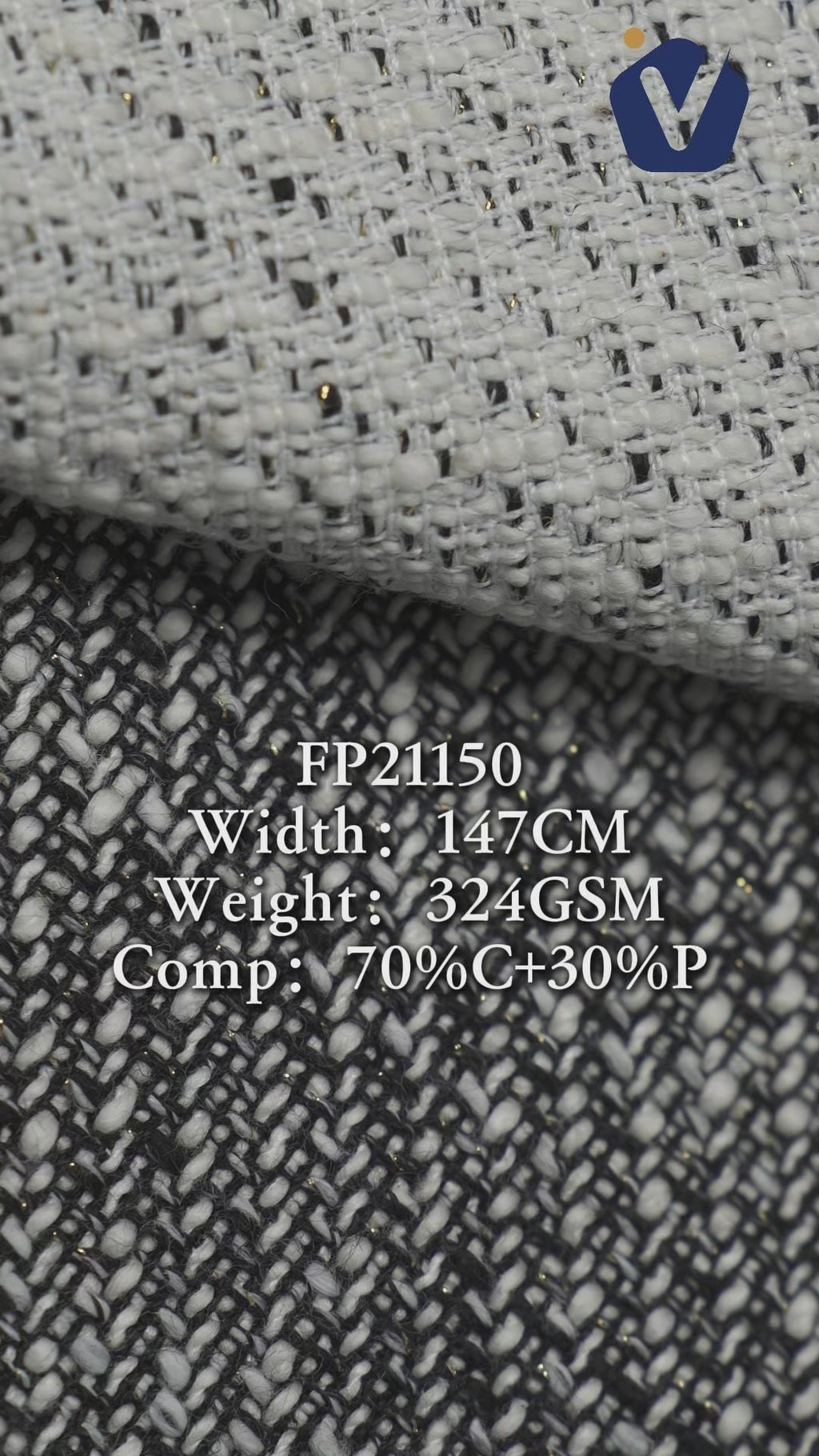FP21150 / 362 / Chanel-style Tweed fabric video