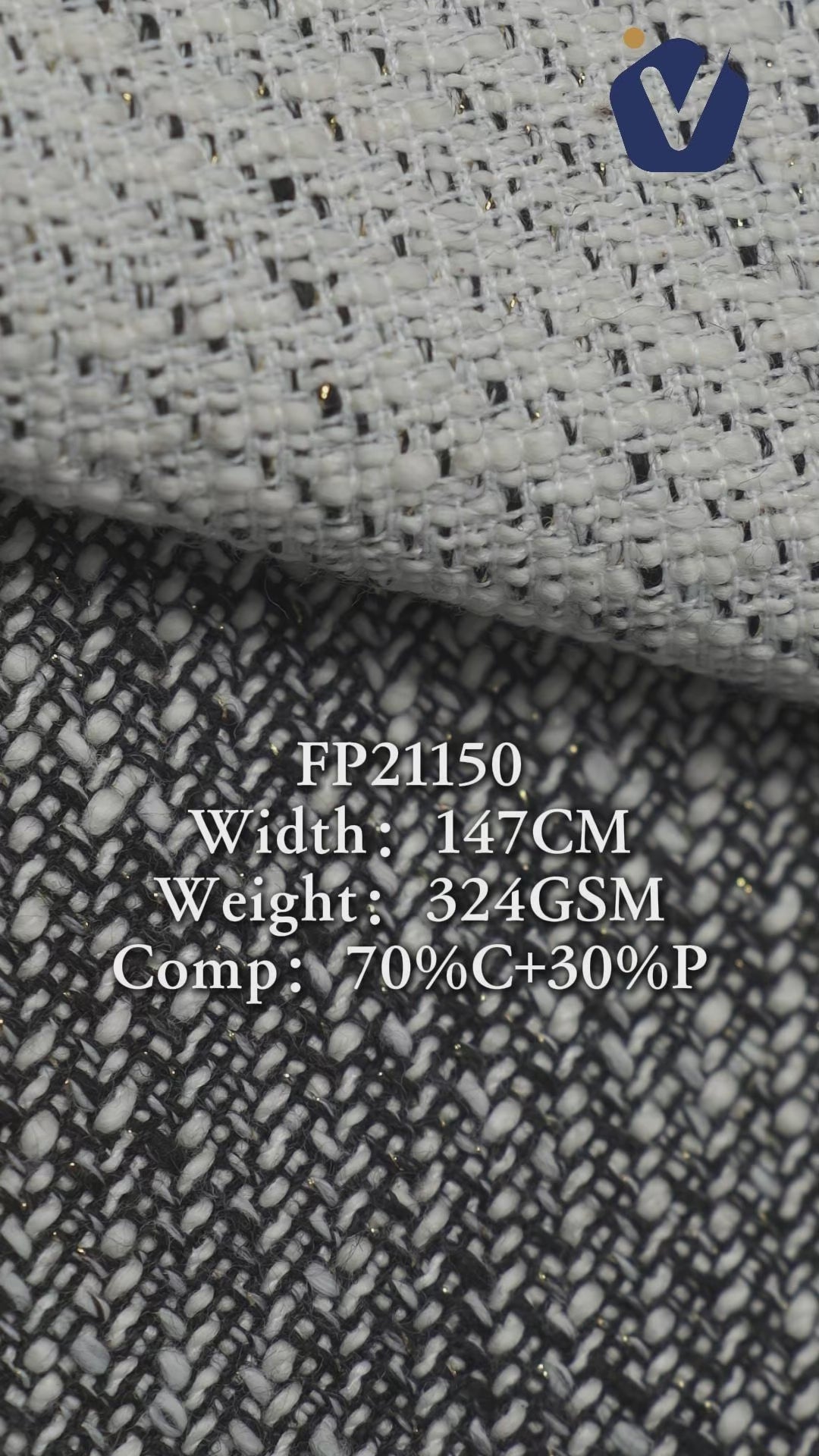 FP21150 / 362 / Chanel-style Tweed fabric video