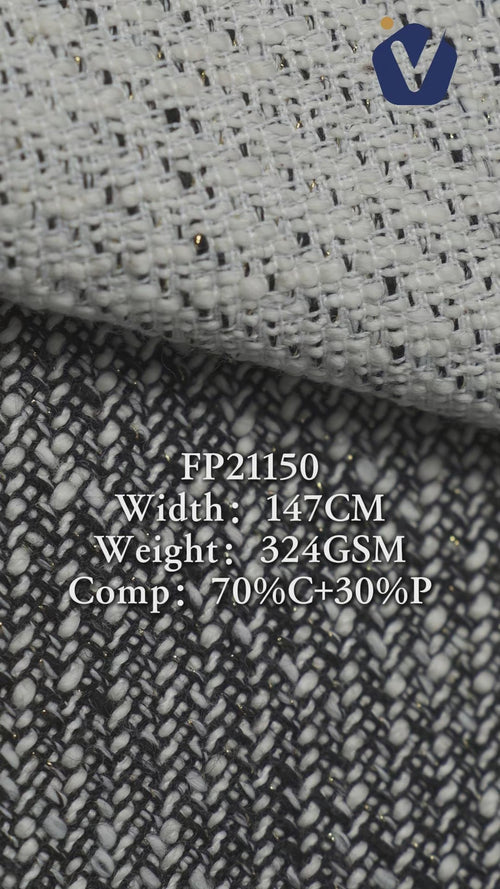 FP21150 / 362 / Chanel-style Tweed fabric video