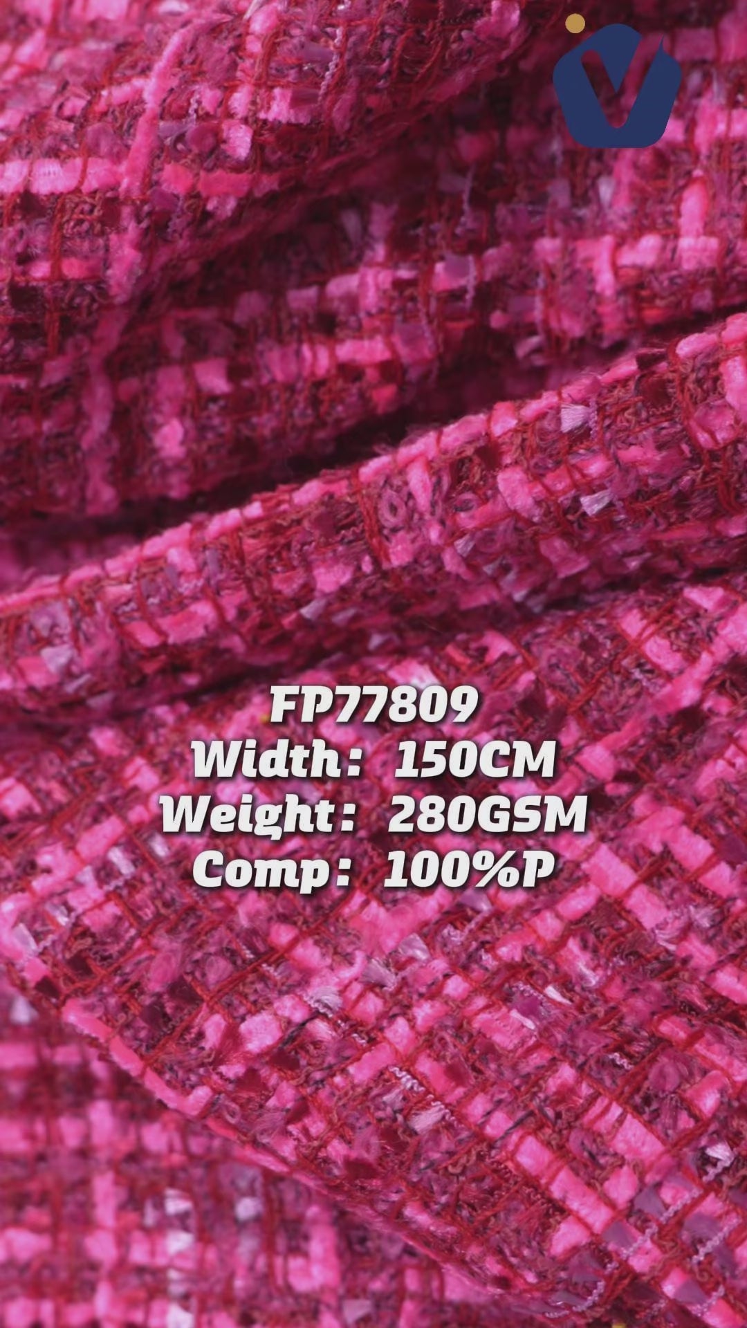 FP77809 / 264 / Chanel-style Tweed fabric video