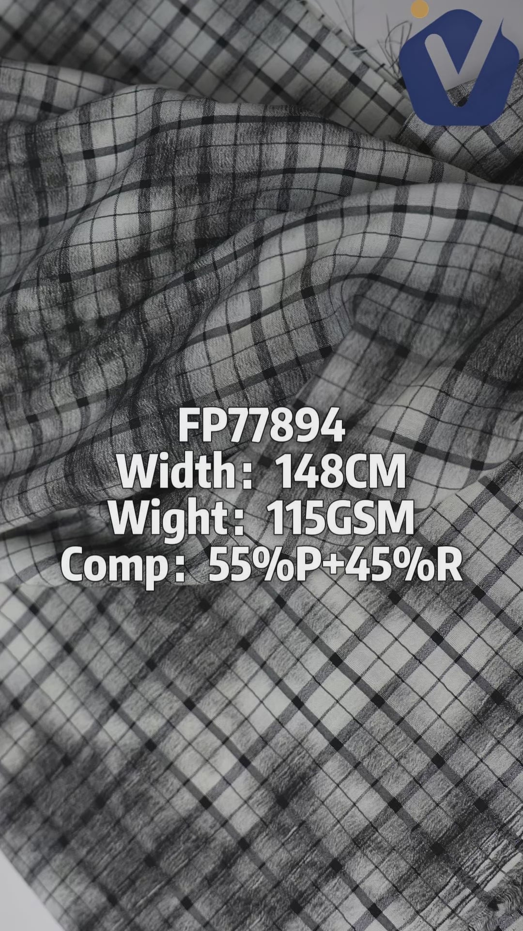 FP77894 / 519-1 / Processed Womenswear Fabric fabric video