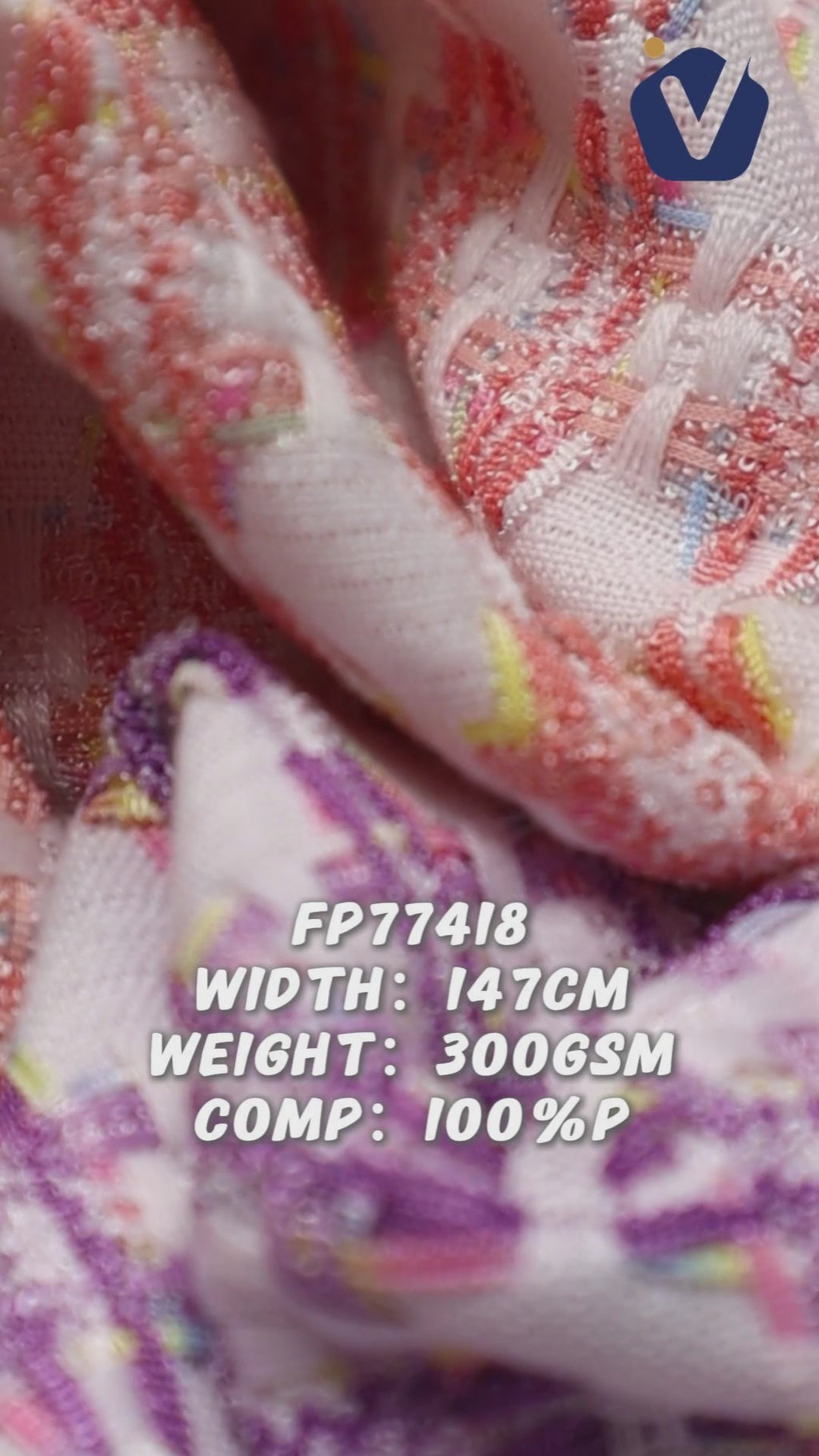 FP77418 / 216 / Chanel-style Tweed fabric video