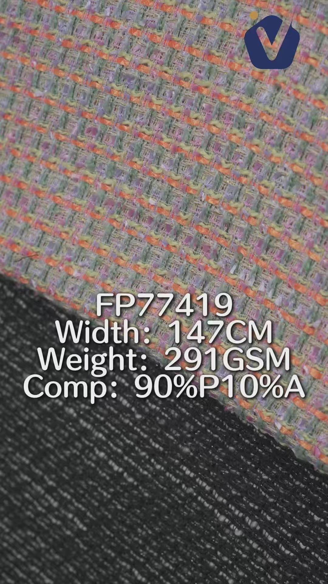 FP77419 / 217 / Chanel-style Tweed fabric video