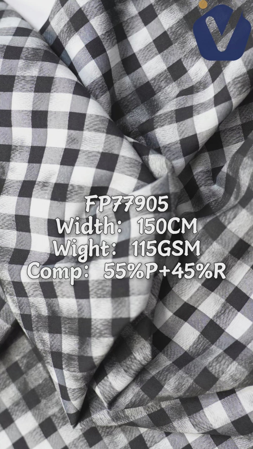 FP77905 / A329-489 / Processed Womenswear Fabric fabric video
