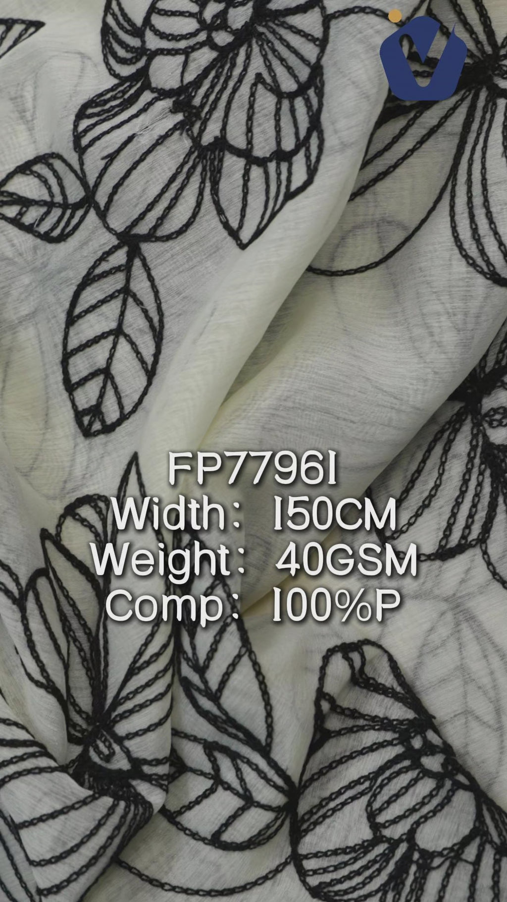 FP77961 / A551-58 / Processed Womenswear Fabric fabric video