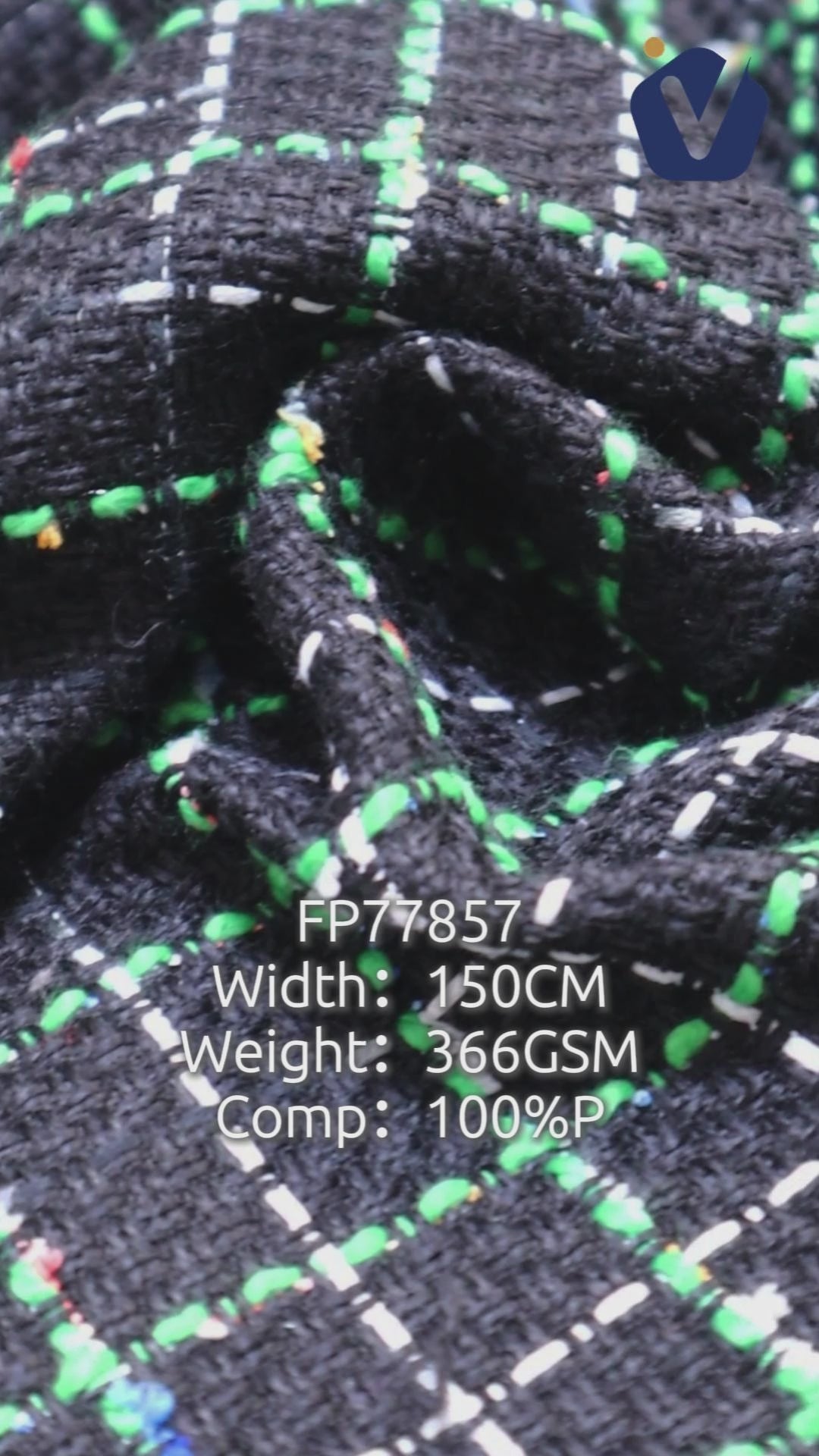 FP77857 / 1909 / Chanel-style Tweed fabric video