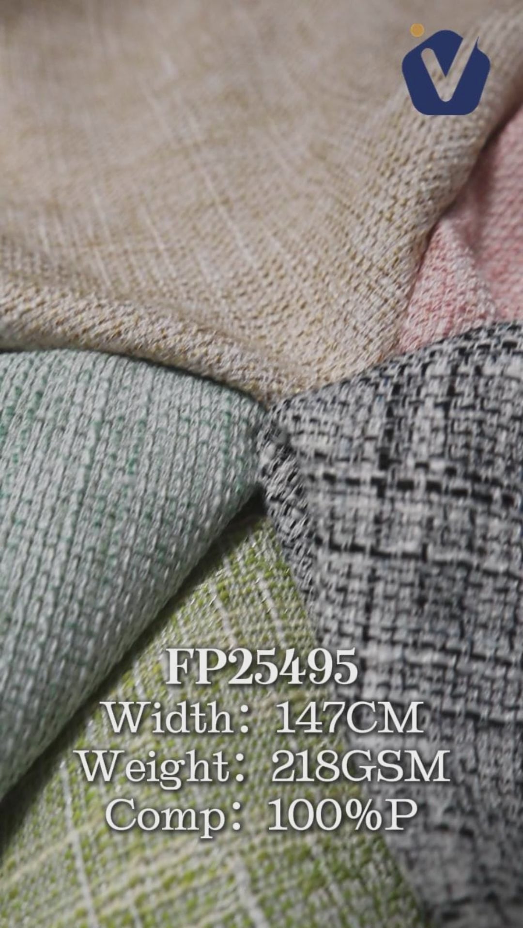 FP25495 / 204 / Chanel-style Tweed fabric video