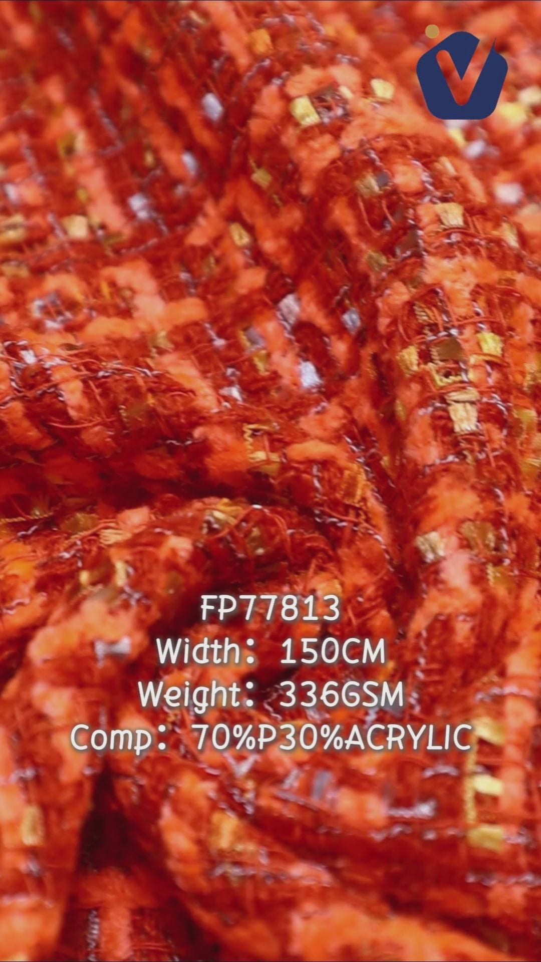 FP77813 / 264 / Chanel-style Tweed fabric video