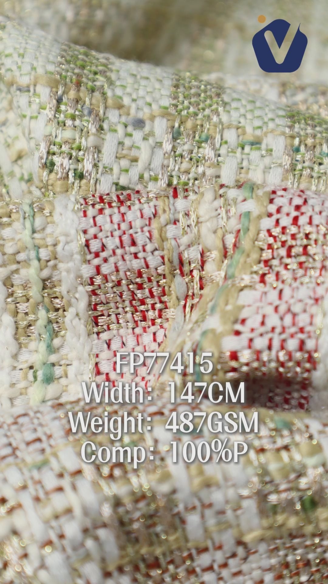 FP77415 / 1932 / Chanel-style Tweed fabric video
