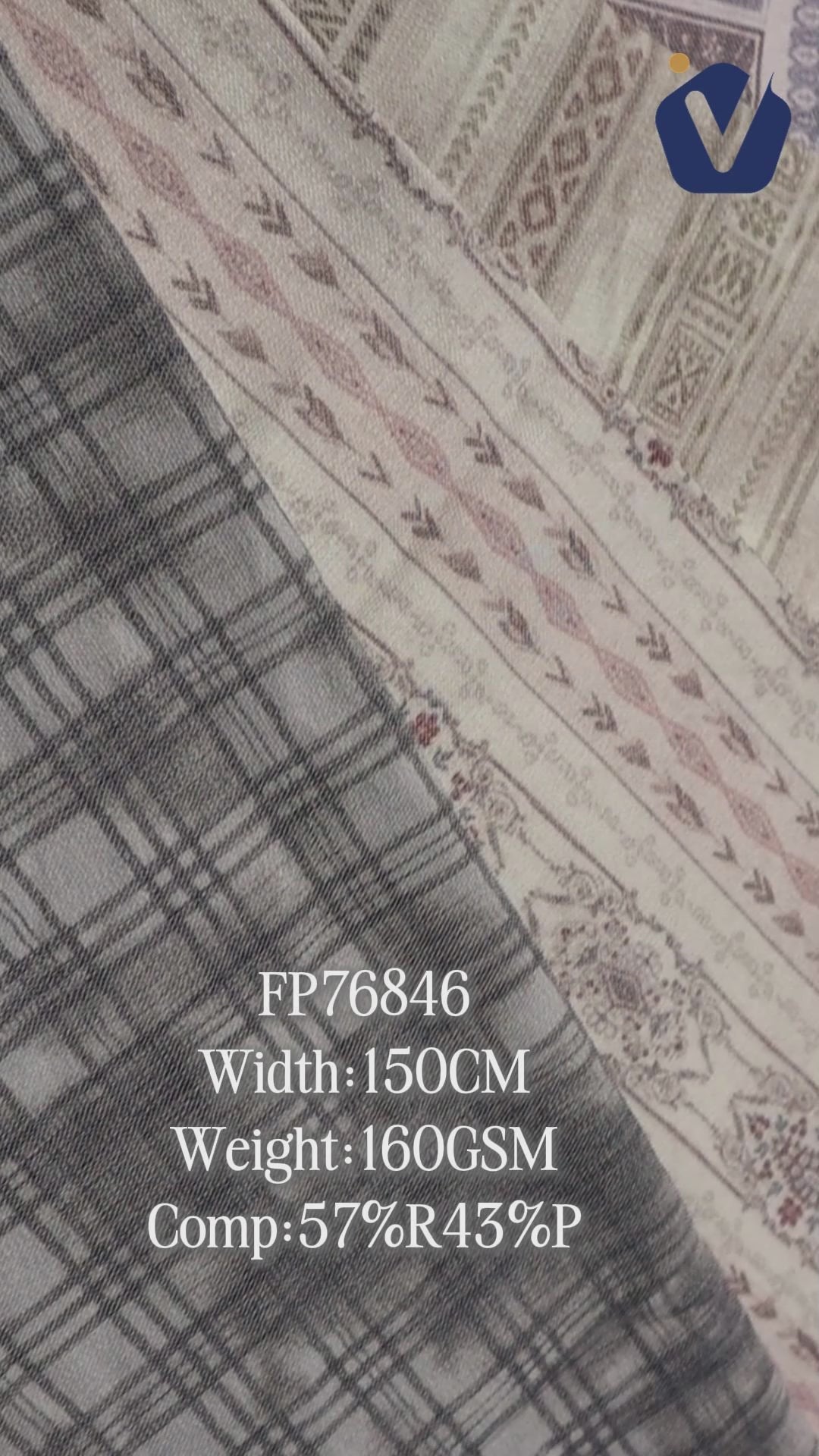 FP76846 / A685-1 / Processed Womenswear Fabric fabric video