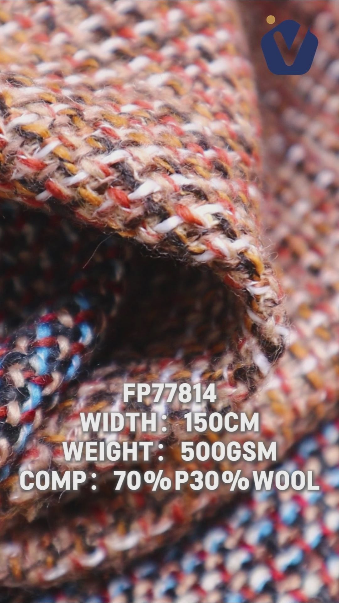 FP77814 / 1901 / Chanel-style Tweed fabric video