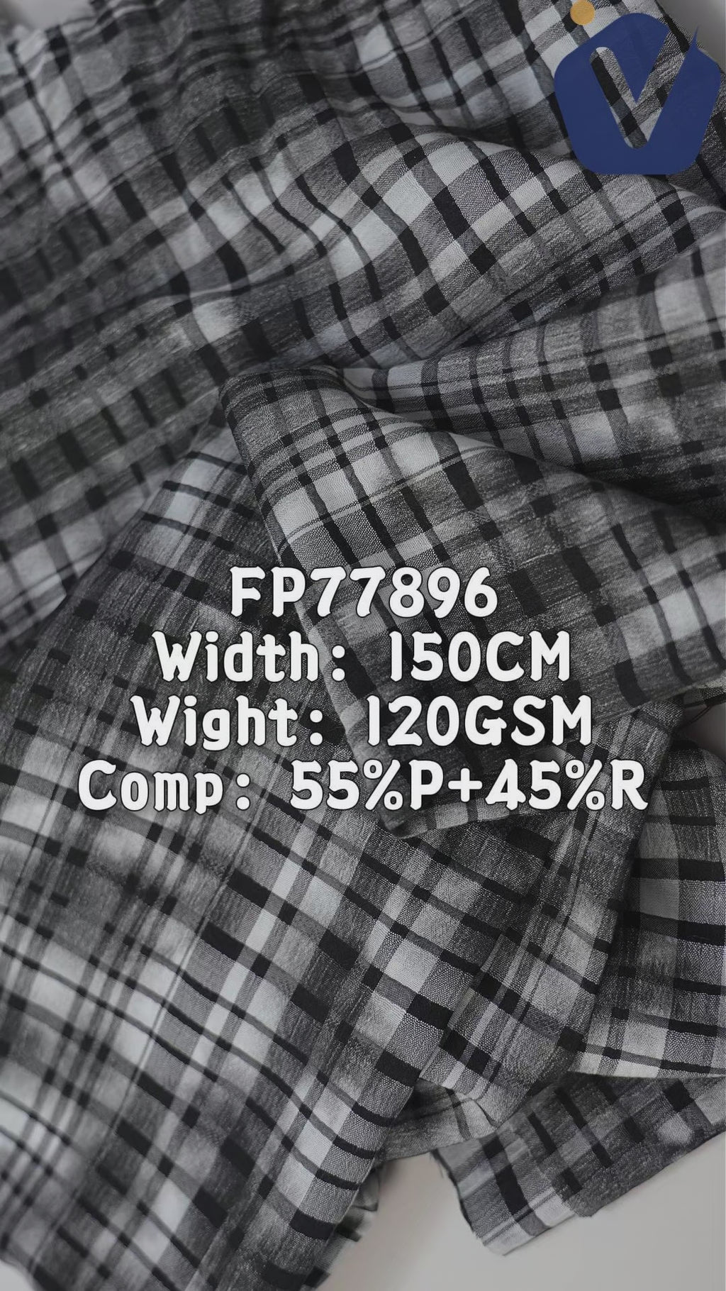 FP77896 / A393-1 / Processed Womenswear Fabric fabric video