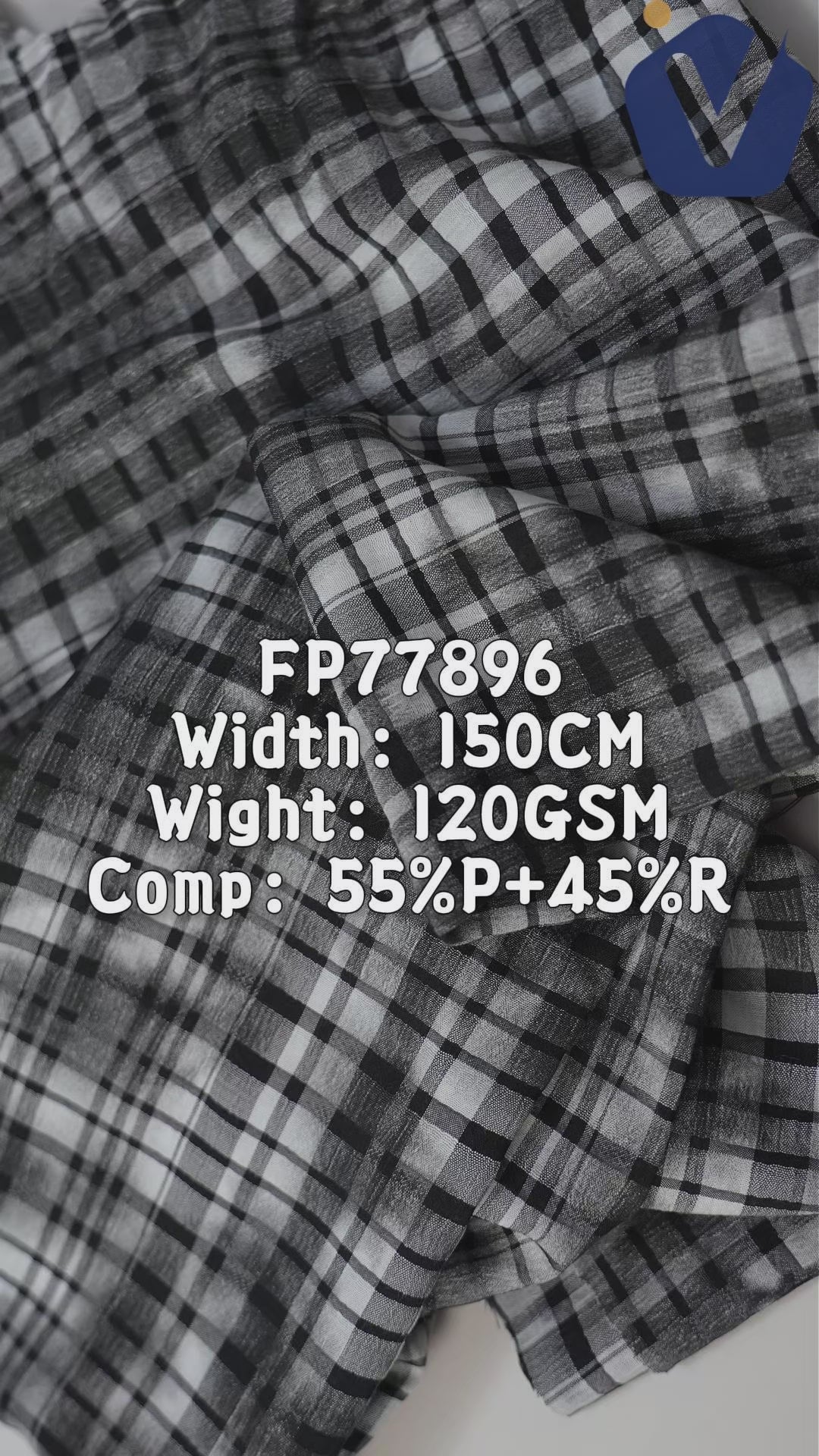 FP77896 / A393-1 / Processed Womenswear Fabric fabric video
