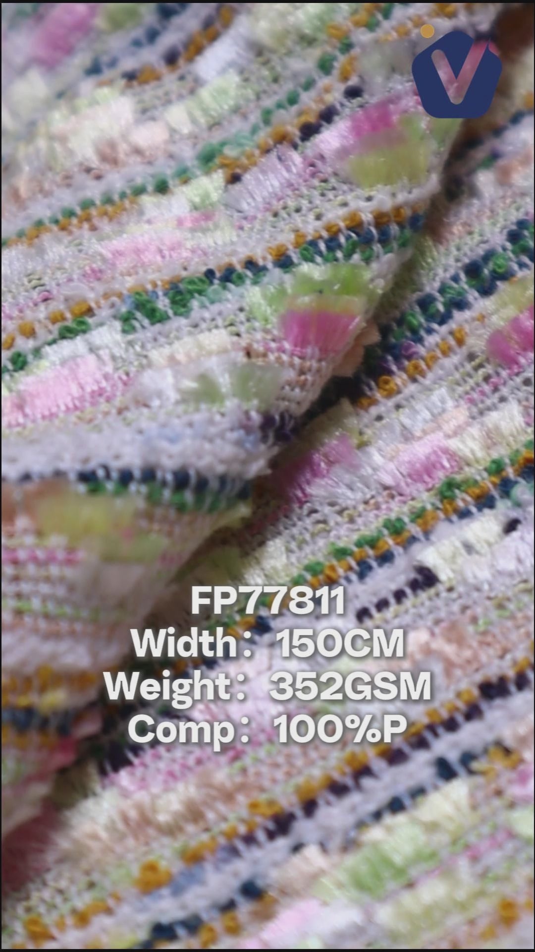 FP77811 / 223 / Chanel-style Tweed fabric video
