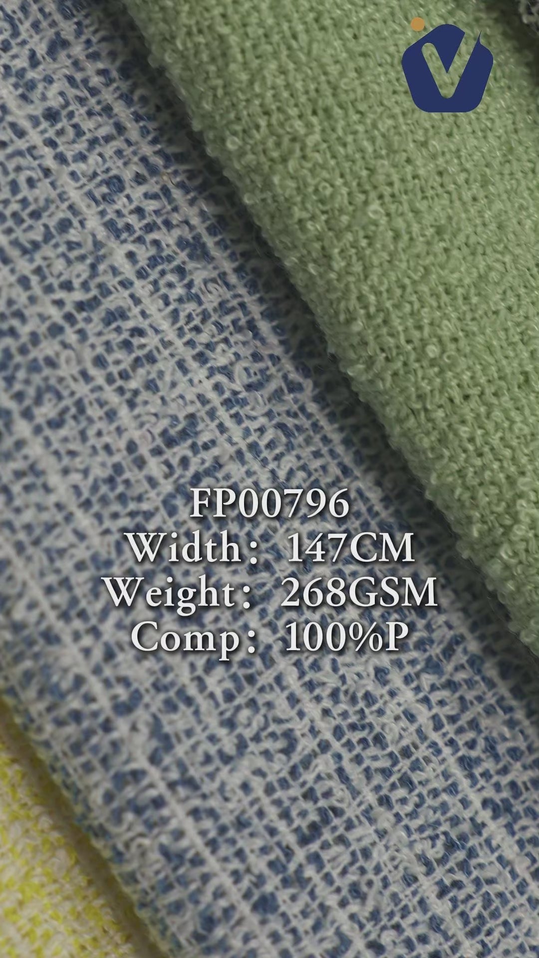 FP00796 / 274 / Chanel-style Tweed fabric video