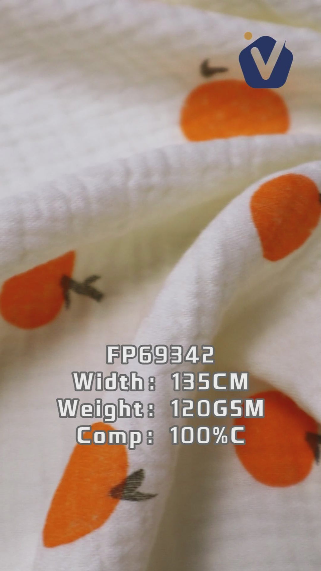 FP69342 / Print / Baby Crinkle Printed Fabric fabric video