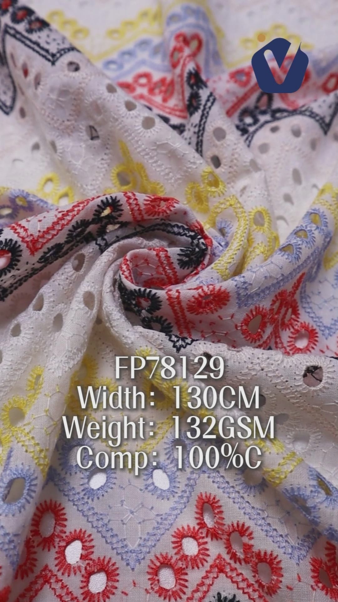 FP78129 / 6002 / Embroidery Fabric fabric video
