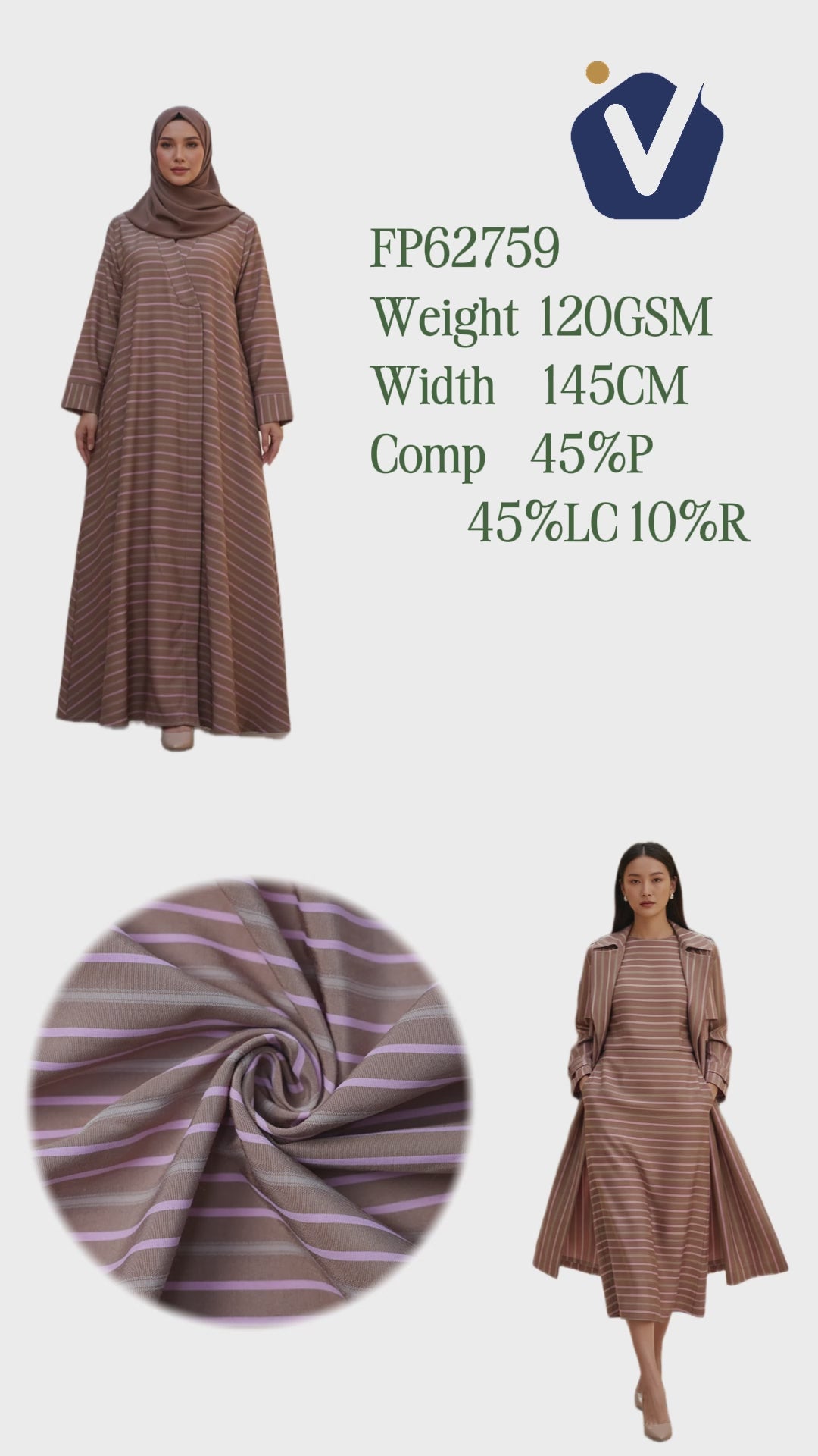 FP62759 / 8859# / Stripe fabric video