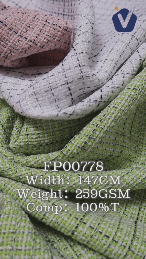 FP00778 / 1925 / Chanel-style Tweed fabric video