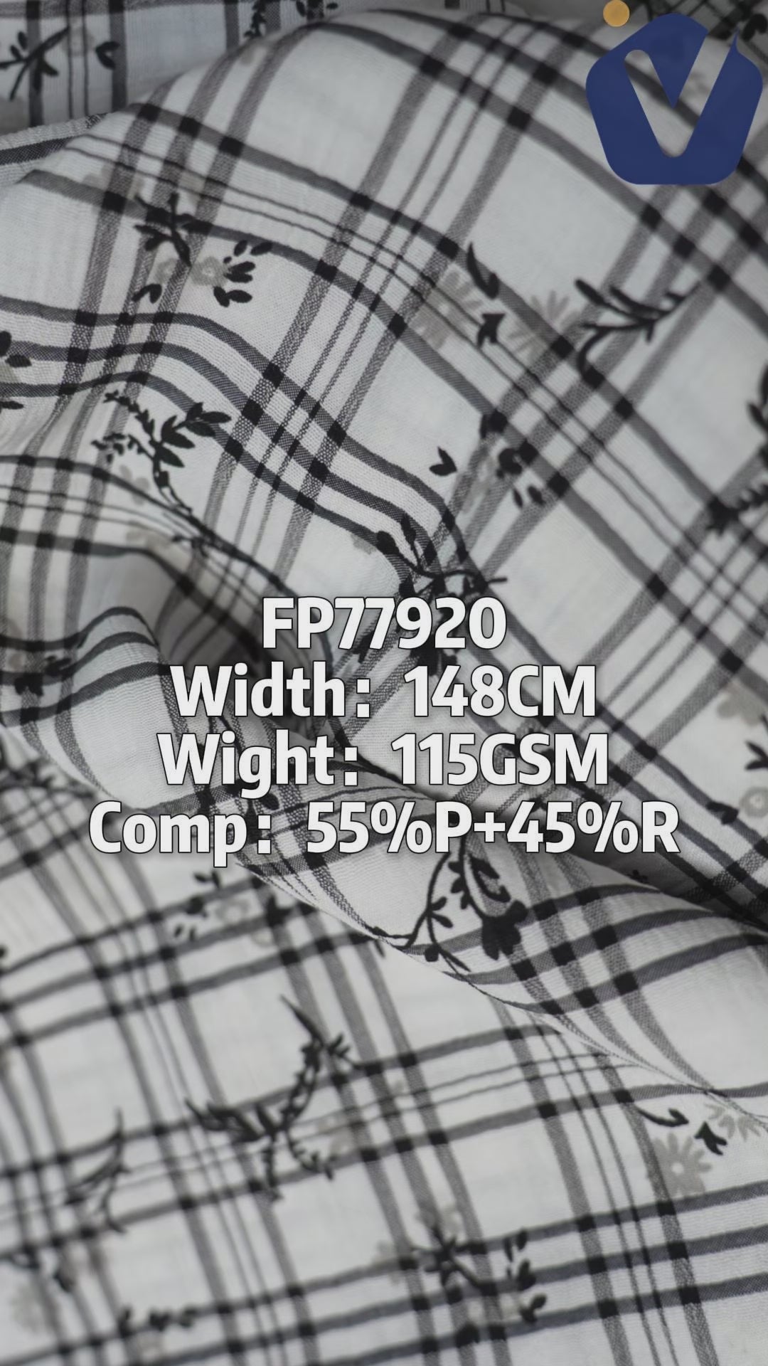 FP77920 / A526-468 / Processed Womenswear Fabric fabric video