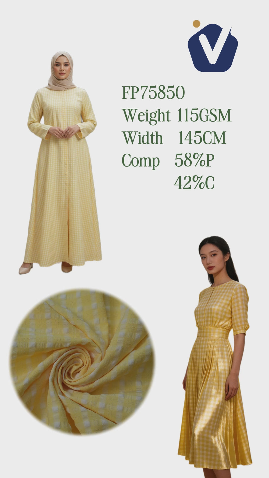 FP75850 / 5853# / Stripe fabric video
