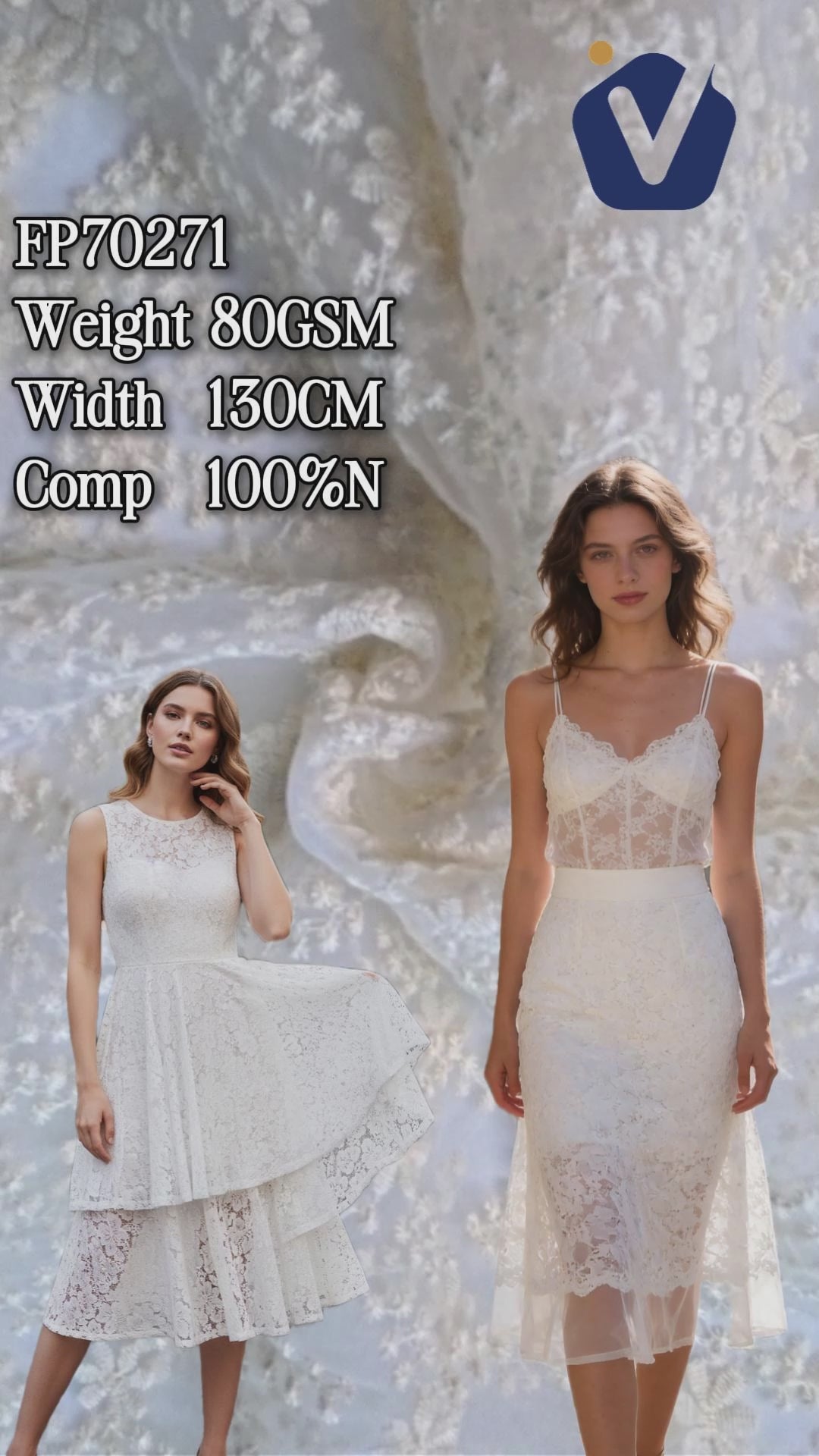 FP70271 / X1533 / Lace Embroidery fabric video