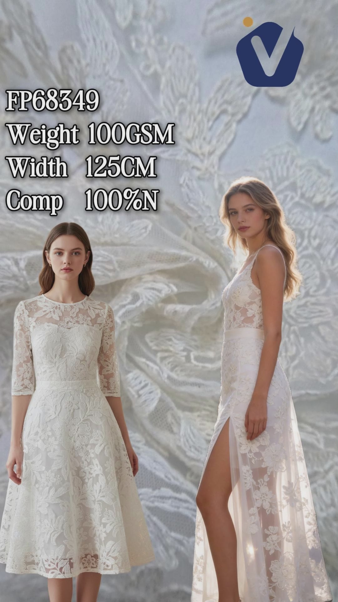 FP68349 / X1527 / Lace Embroidery fabric video